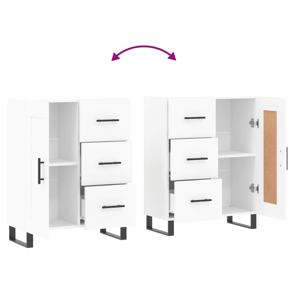 Dressoir 69,5x34x90 cm bewerkt hout wit is nu te koop bij PeponiXL, paradijselijk wonen!