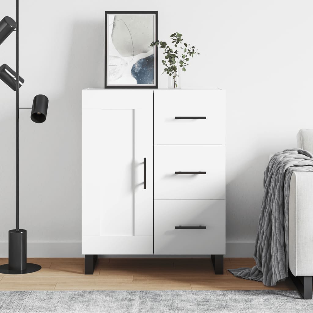 Dressoir 69,5x34x90 cm bewerkt hout wit is nu te koop bij PeponiXL, paradijselijk wonen!