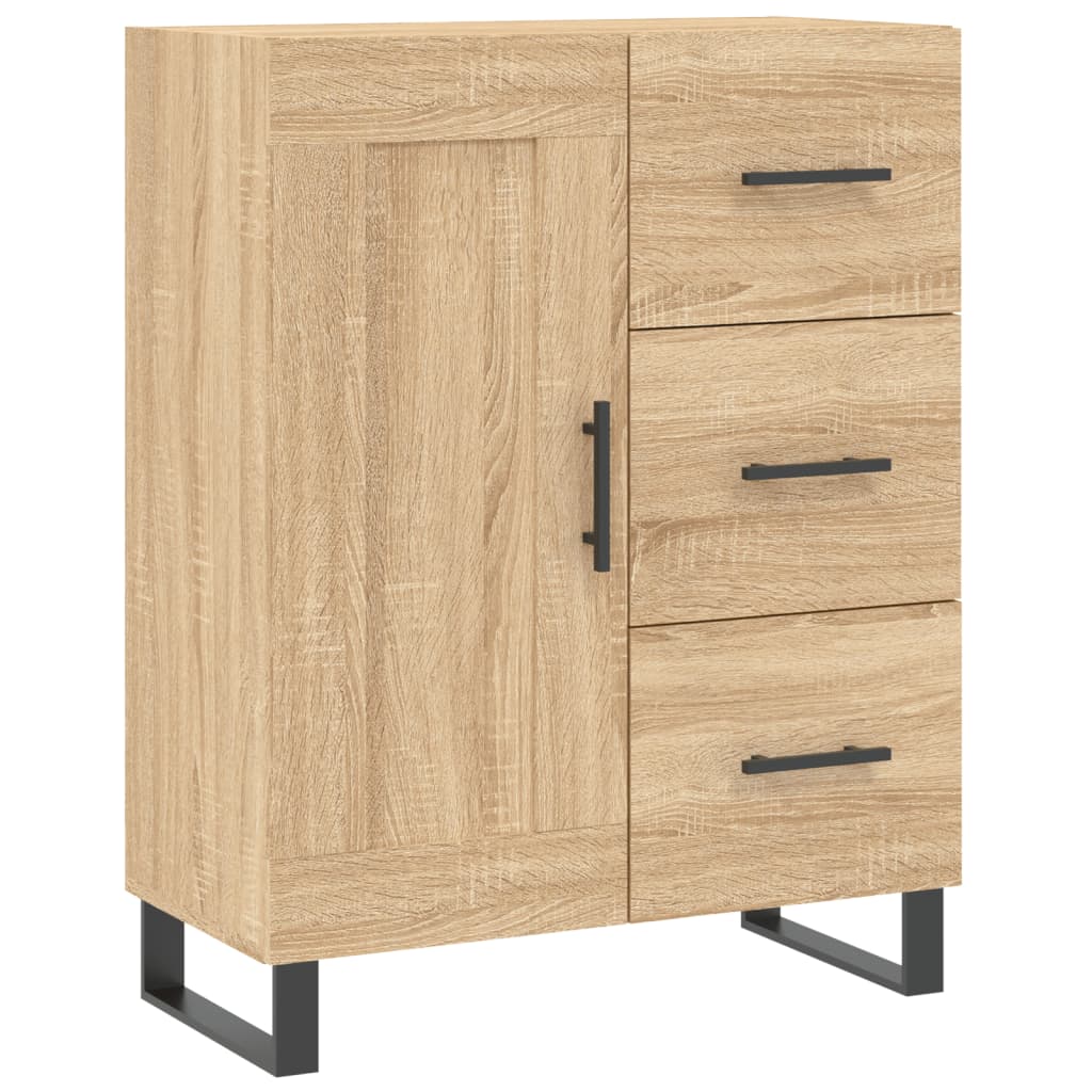 Dressoir 69,5x34x90 cm bewerkt hout sonoma eikenkleurig is nu te koop bij PeponiXL, paradijselijk wonen!