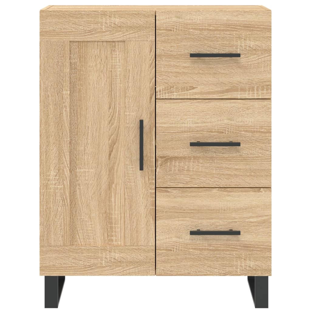 Dressoir 69,5x34x90 cm bewerkt hout sonoma eikenkleurig is nu te koop bij PeponiXL, paradijselijk wonen!