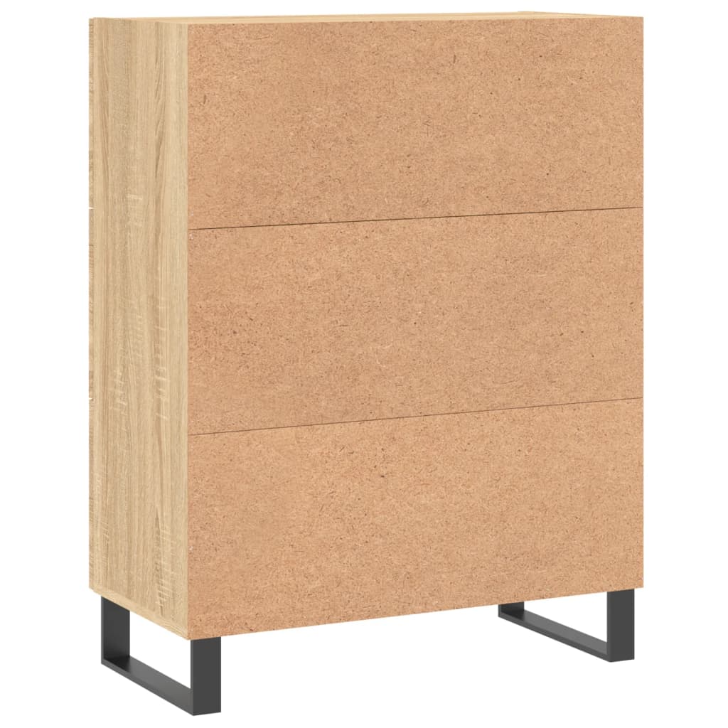 Dressoir 69,5x34x90 cm bewerkt hout sonoma eikenkleurig is nu te koop bij PeponiXL, paradijselijk wonen!