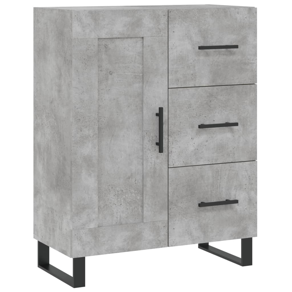 Dressoir 69,5x34x90 cm bewerkt hout betongrijs is nu te koop bij PeponiXL, paradijselijk wonen!