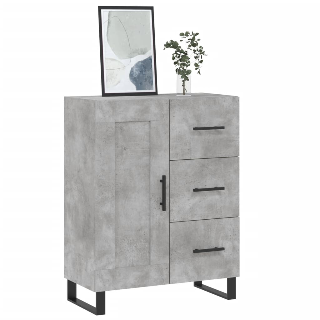Dressoir 69,5x34x90 cm bewerkt hout betongrijs is nu te koop bij PeponiXL, paradijselijk wonen!