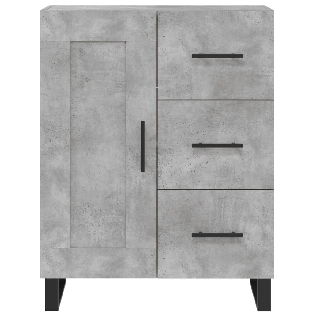 Dressoir 69,5x34x90 cm bewerkt hout betongrijs is nu te koop bij PeponiXL, paradijselijk wonen!