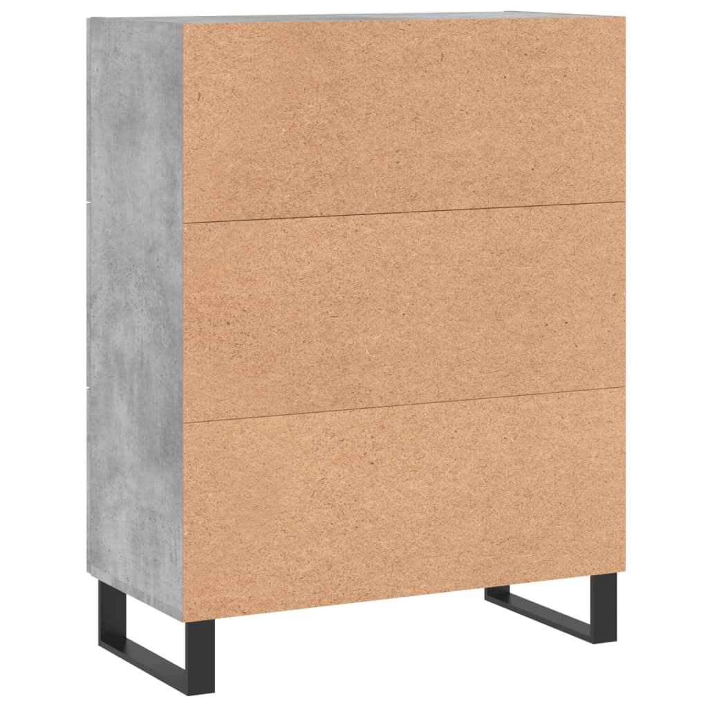 Dressoir 69,5x34x90 cm bewerkt hout betongrijs is nu te koop bij PeponiXL, paradijselijk wonen!