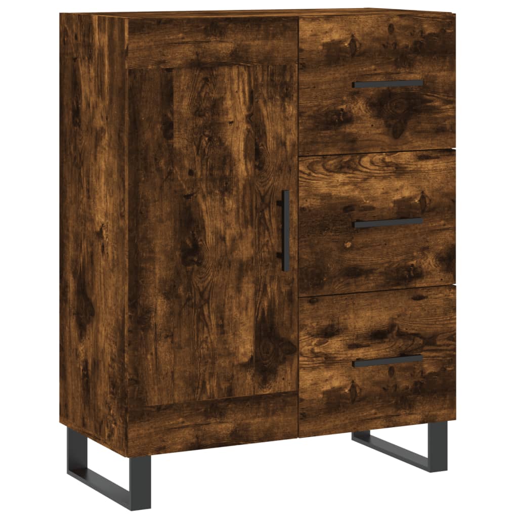 Dressoir 69,5x34x90 cm bewerkt hout gerookt eikenkleurig is nu te koop bij PeponiXL, paradijselijk wonen!