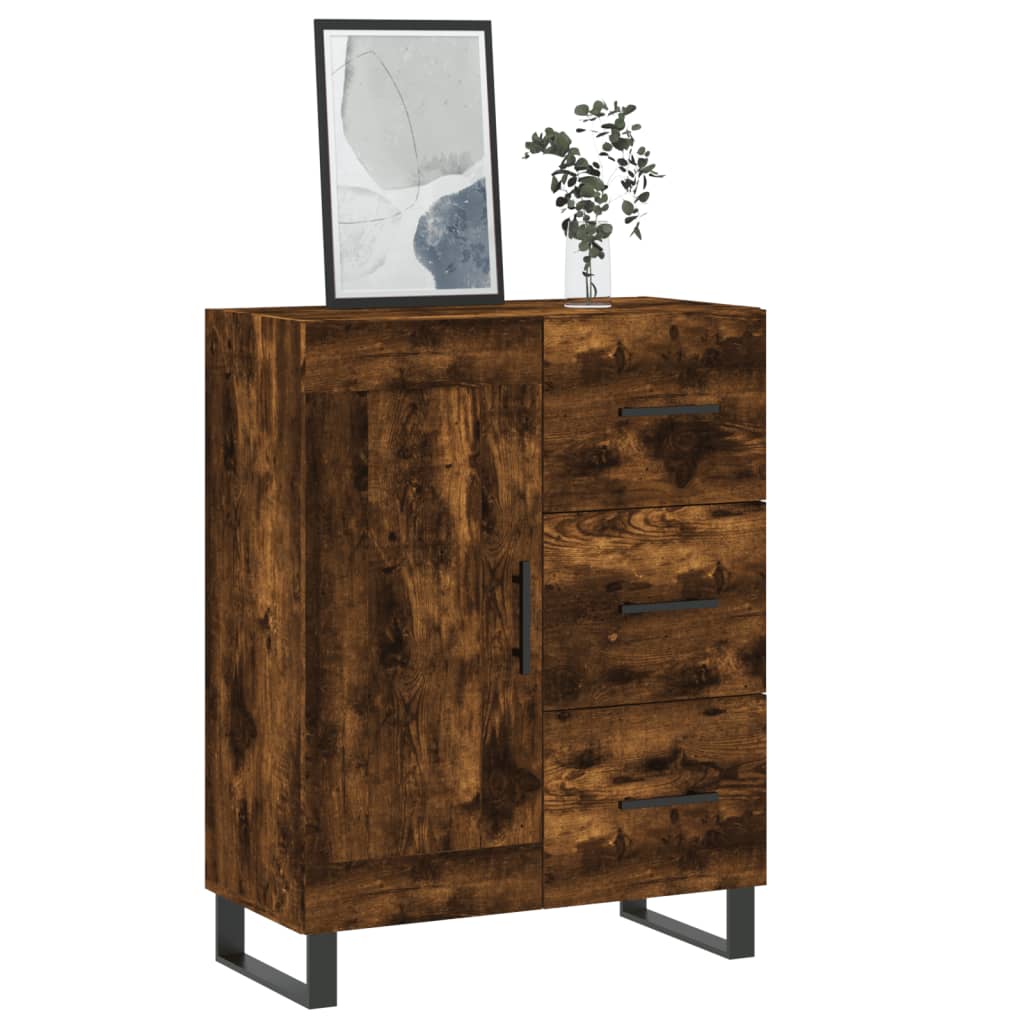 Dressoir 69,5x34x90 cm bewerkt hout gerookt eikenkleurig is nu te koop bij PeponiXL, paradijselijk wonen!