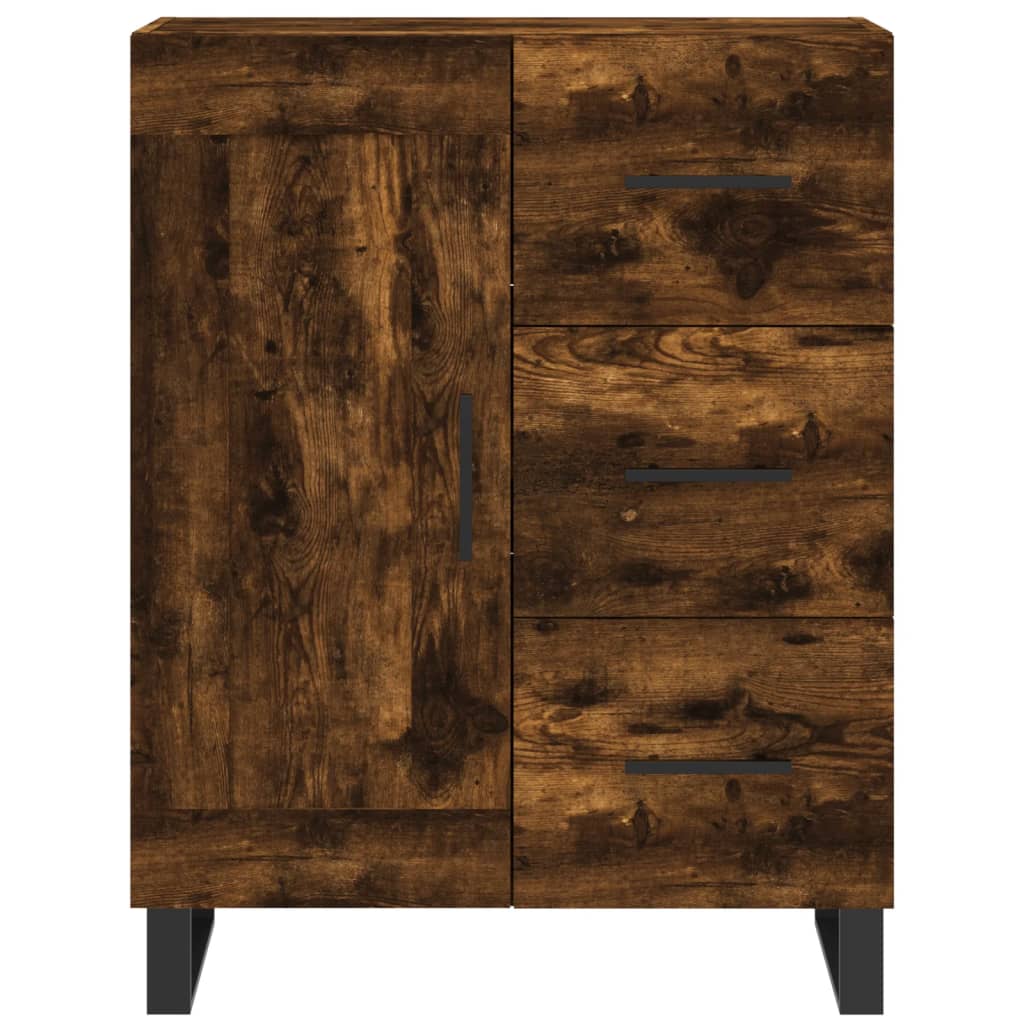 Dressoir 69,5x34x90 cm bewerkt hout gerookt eikenkleurig is nu te koop bij PeponiXL, paradijselijk wonen!