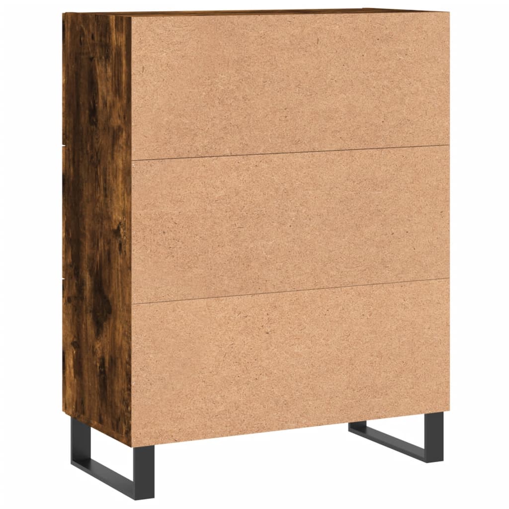Dressoir 69,5x34x90 cm bewerkt hout gerookt eikenkleurig is nu te koop bij PeponiXL, paradijselijk wonen!