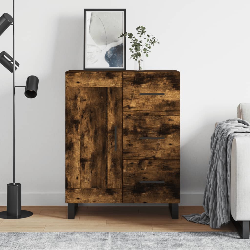 Dressoir 69,5x34x90 cm bewerkt hout gerookt eikenkleurig is nu te koop bij PeponiXL, paradijselijk wonen!