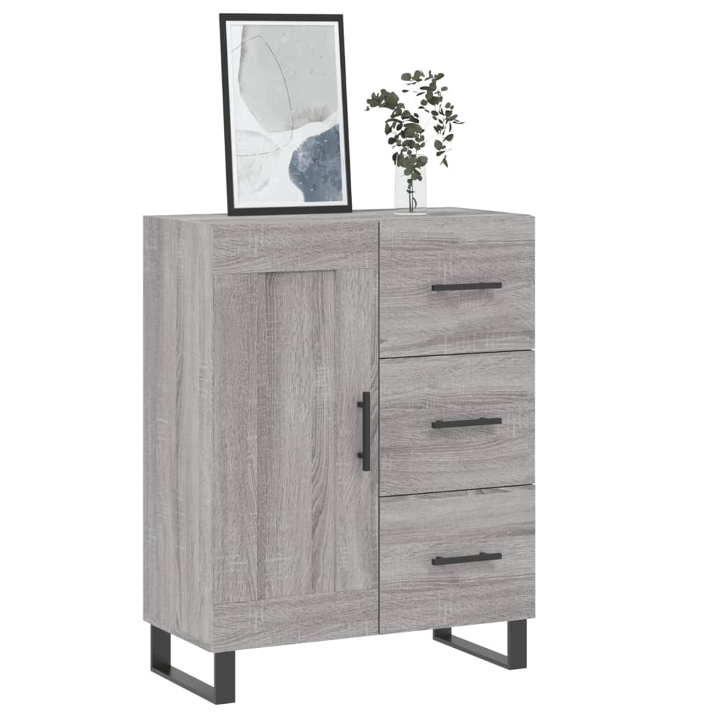 Dressoir 69,5x34x90 cm bewerkt hout grijs sonoma eikenkleurig is nu te koop bij PeponiXL, paradijselijk wonen!