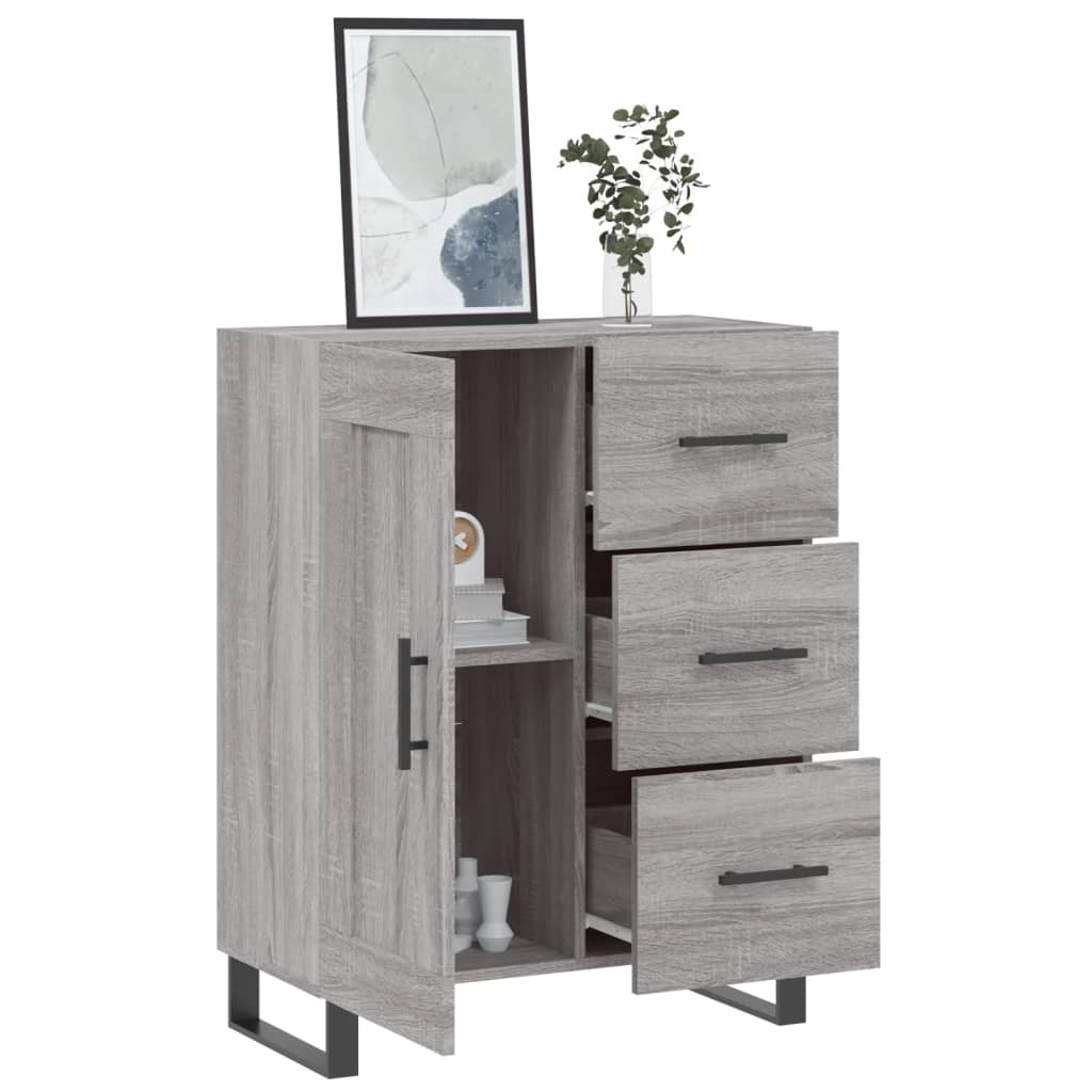 Dressoir 69,5x34x90 cm bewerkt hout grijs sonoma eikenkleurig is nu te koop bij PeponiXL, paradijselijk wonen!