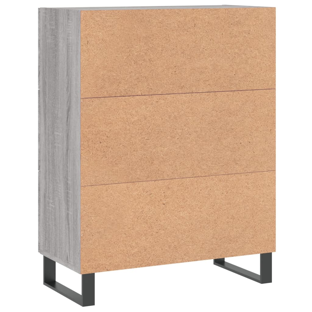 Dressoir 69,5x34x90 cm bewerkt hout grijs sonoma eikenkleurig is nu te koop bij PeponiXL, paradijselijk wonen!