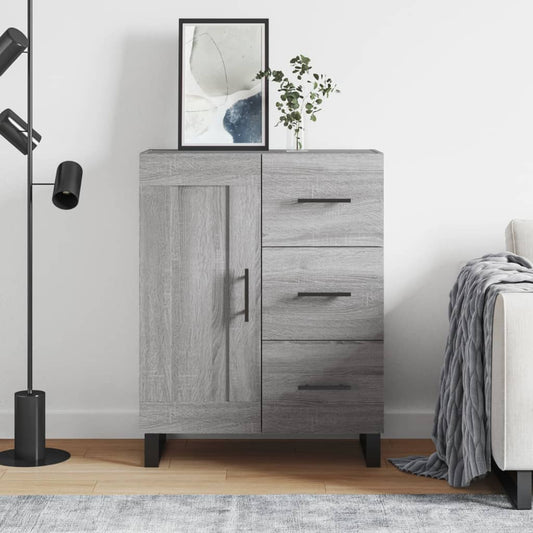 Dressoir 69,5x34x90 cm bewerkt hout grijs sonoma eikenkleurig is nu te koop bij PeponiXL, paradijselijk wonen!