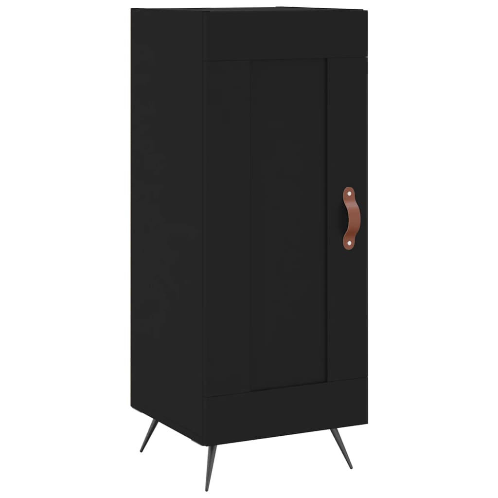 Dressoir 34,5x34x90 cm bewerkt hout zwart is nu te koop bij PeponiXL, paradijselijk wonen!