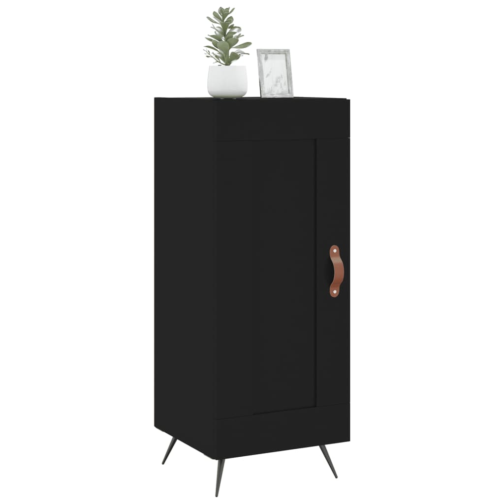 Dressoir 34,5x34x90 cm bewerkt hout zwart is nu te koop bij PeponiXL, paradijselijk wonen!