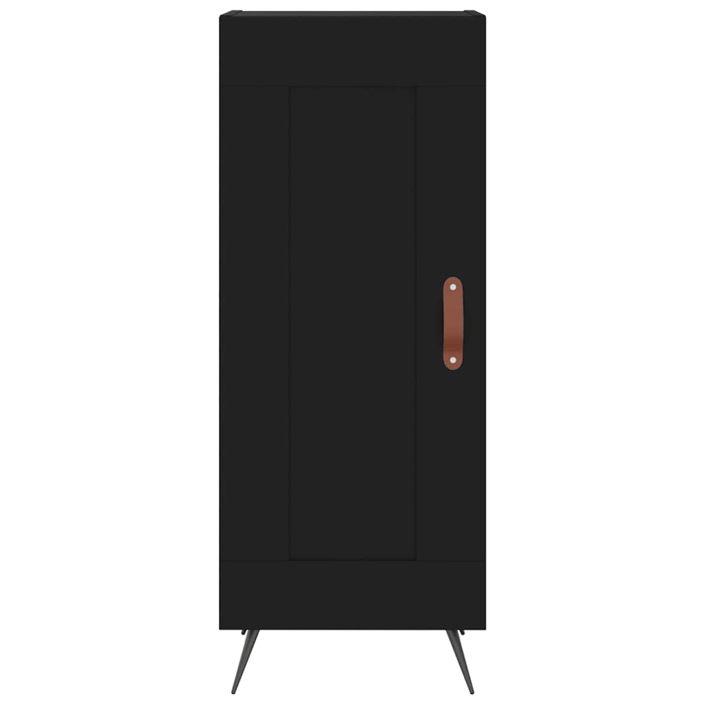 Dressoir 34,5x34x90 cm bewerkt hout zwart is nu te koop bij PeponiXL, paradijselijk wonen!