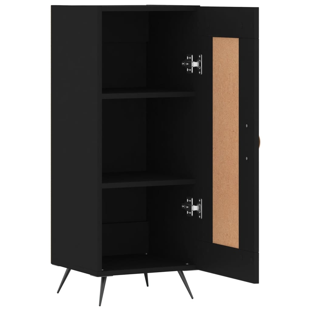 Dressoir 34,5x34x90 cm bewerkt hout zwart is nu te koop bij PeponiXL, paradijselijk wonen!