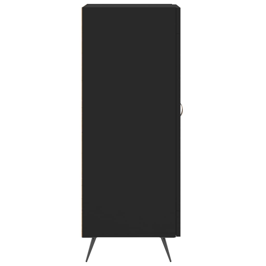Dressoir 34,5x34x90 cm bewerkt hout zwart is nu te koop bij PeponiXL, paradijselijk wonen!