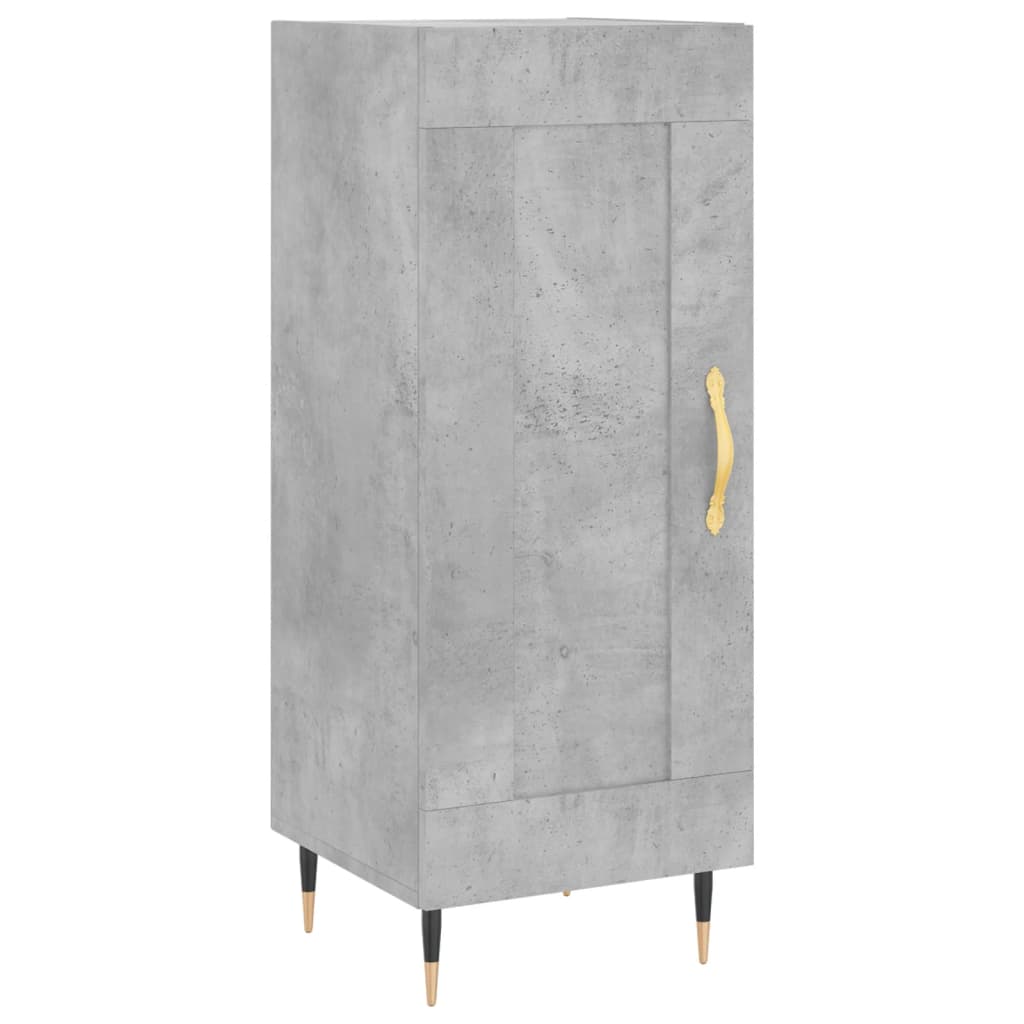 Dressoir 34,5x34x90 cm bewerkt hout betongrijs is nu te koop bij PeponiXL, paradijselijk wonen!