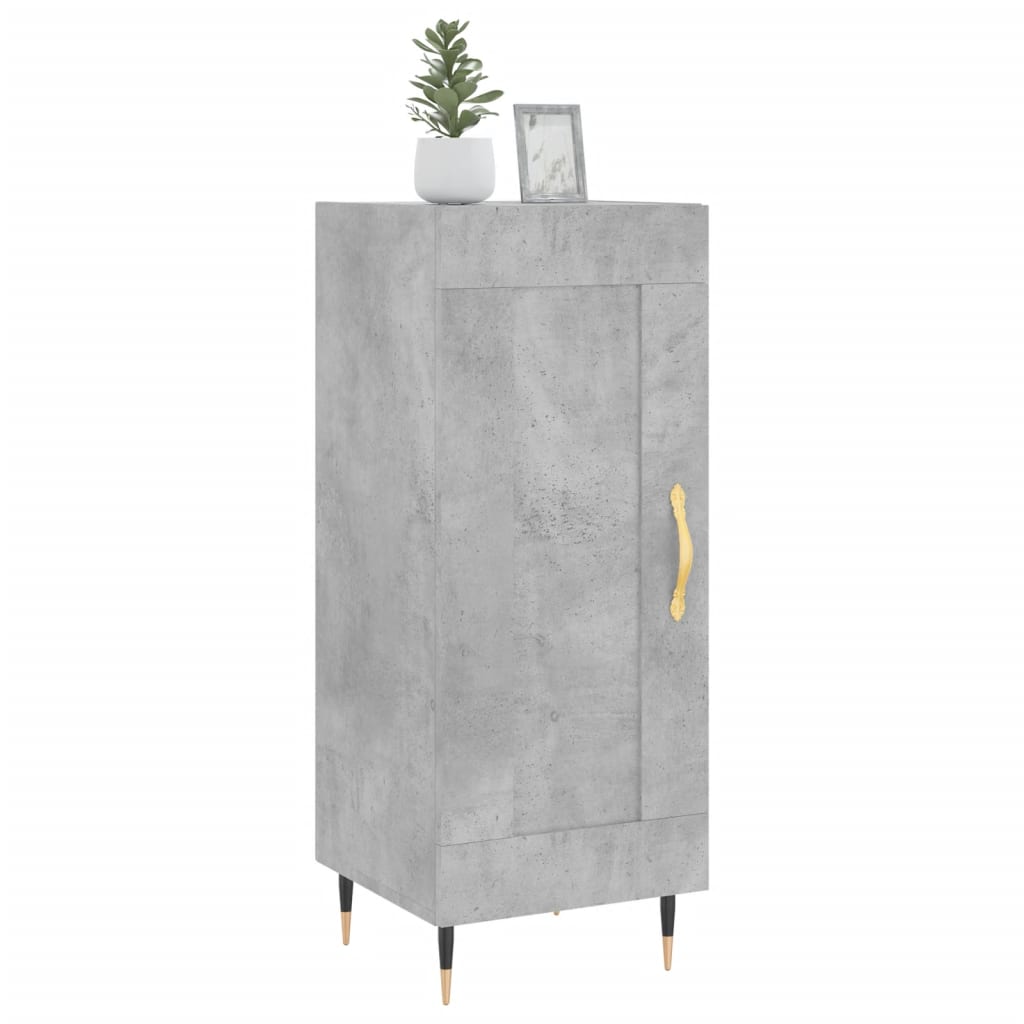 Dressoir 34,5x34x90 cm bewerkt hout betongrijs is nu te koop bij PeponiXL, paradijselijk wonen!