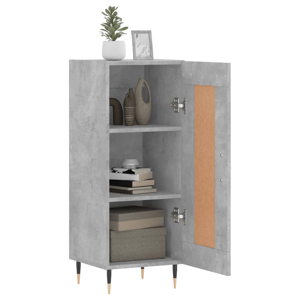 Dressoir 34,5x34x90 cm bewerkt hout betongrijs is nu te koop bij PeponiXL, paradijselijk wonen!