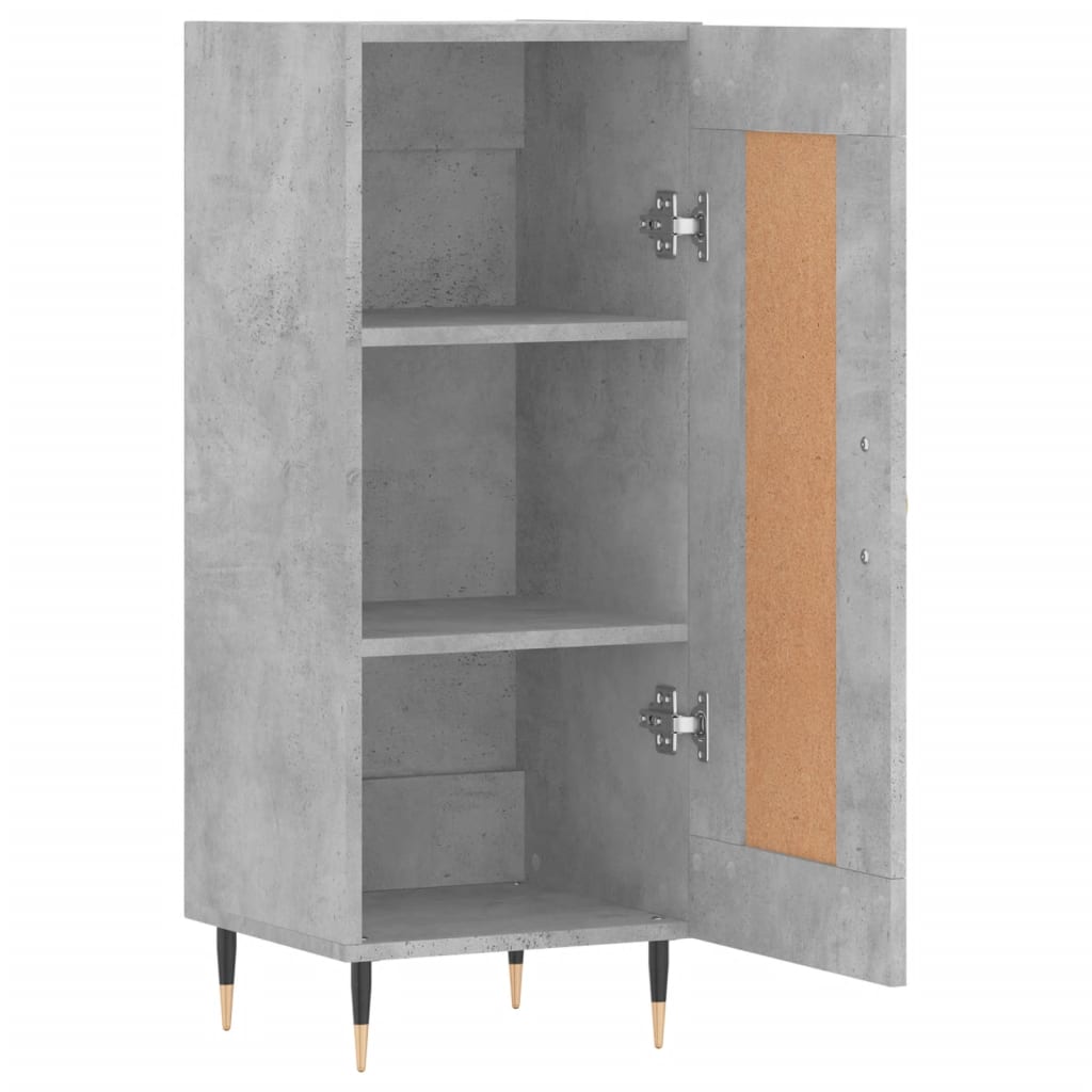 Dressoir 34,5x34x90 cm bewerkt hout betongrijs is nu te koop bij PeponiXL, paradijselijk wonen!