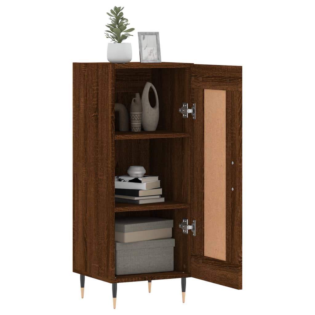 Dressoir 34,5x34x90 cm bewerkt hout bruin eikenkleur is nu te koop bij PeponiXL, paradijselijk wonen!