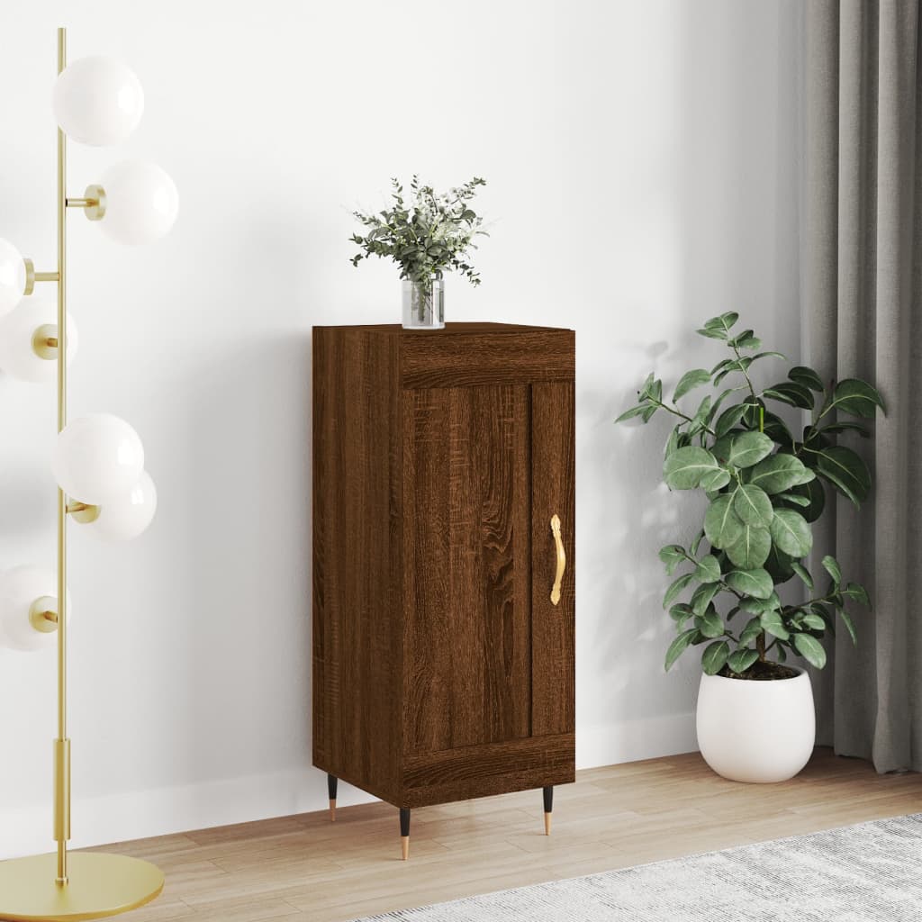 Dressoir 34,5x34x90 cm bewerkt hout bruin eikenkleur is nu te koop bij PeponiXL, paradijselijk wonen!