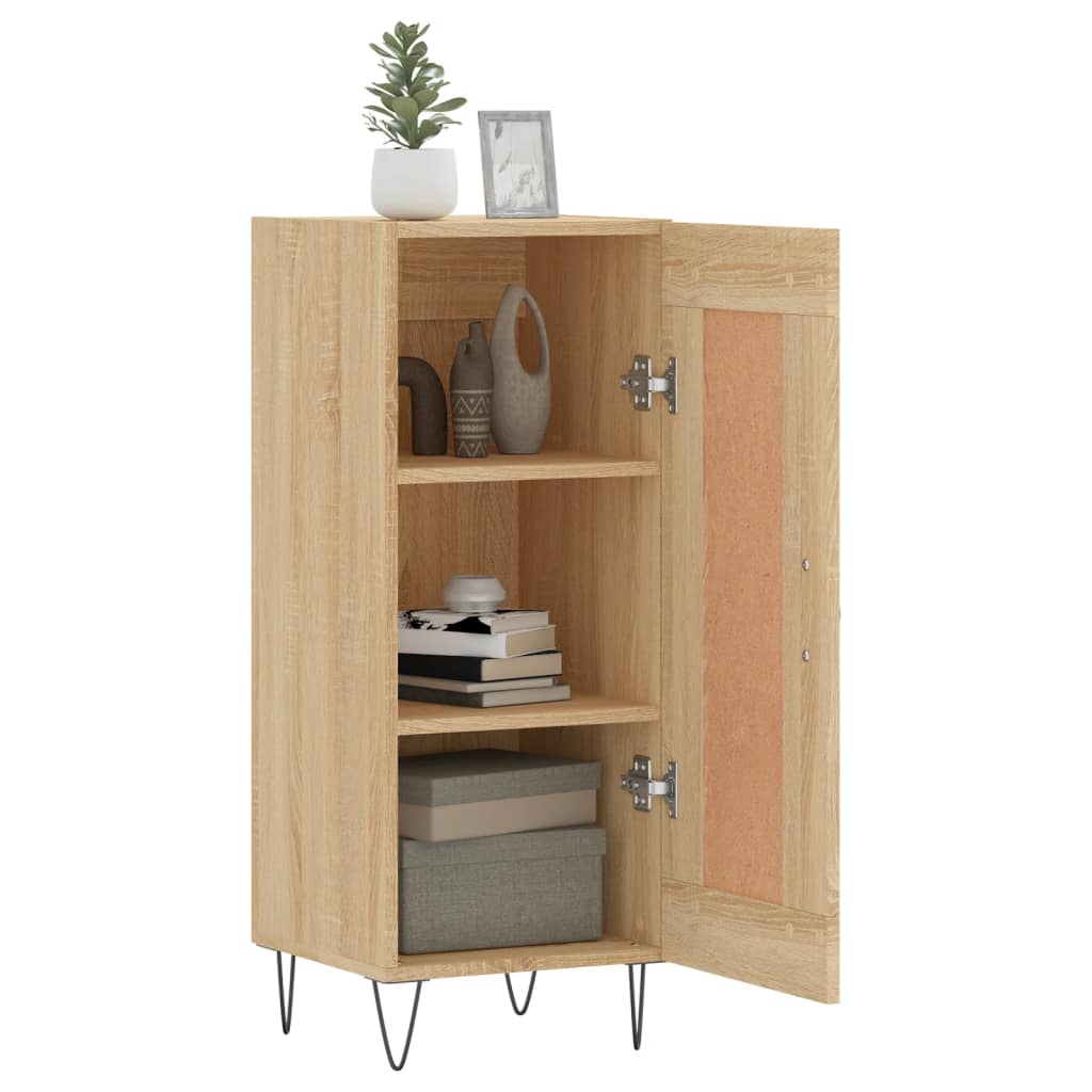 Dressoir 34,5x34x90 cm bewerkt hout sonoma eiken is nu te koop bij PeponiXL, paradijselijk wonen!