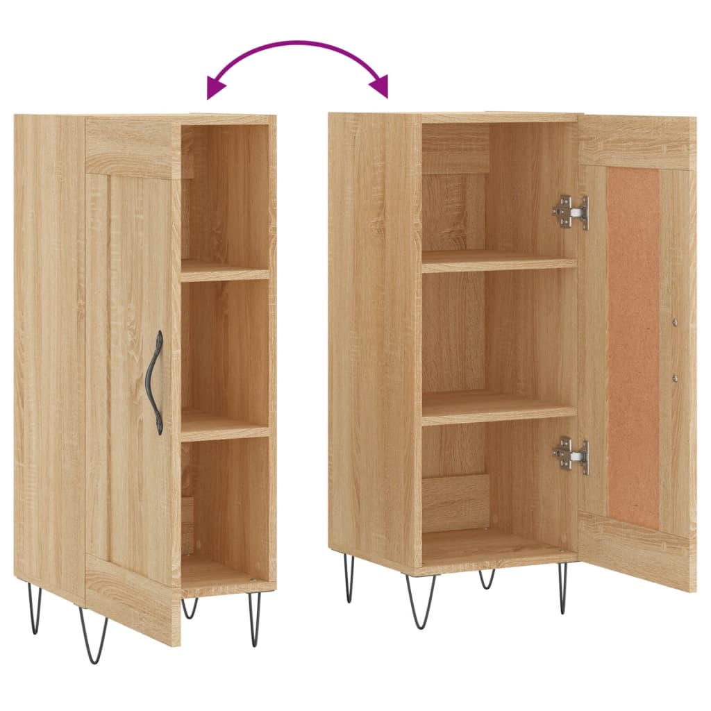 Dressoir 34,5x34x90 cm bewerkt hout sonoma eiken is nu te koop bij PeponiXL, paradijselijk wonen!