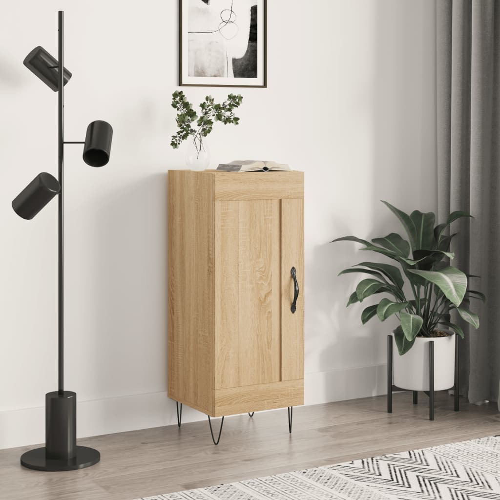 Dressoir 34,5x34x90 cm bewerkt hout sonoma eiken is nu te koop bij PeponiXL, paradijselijk wonen!