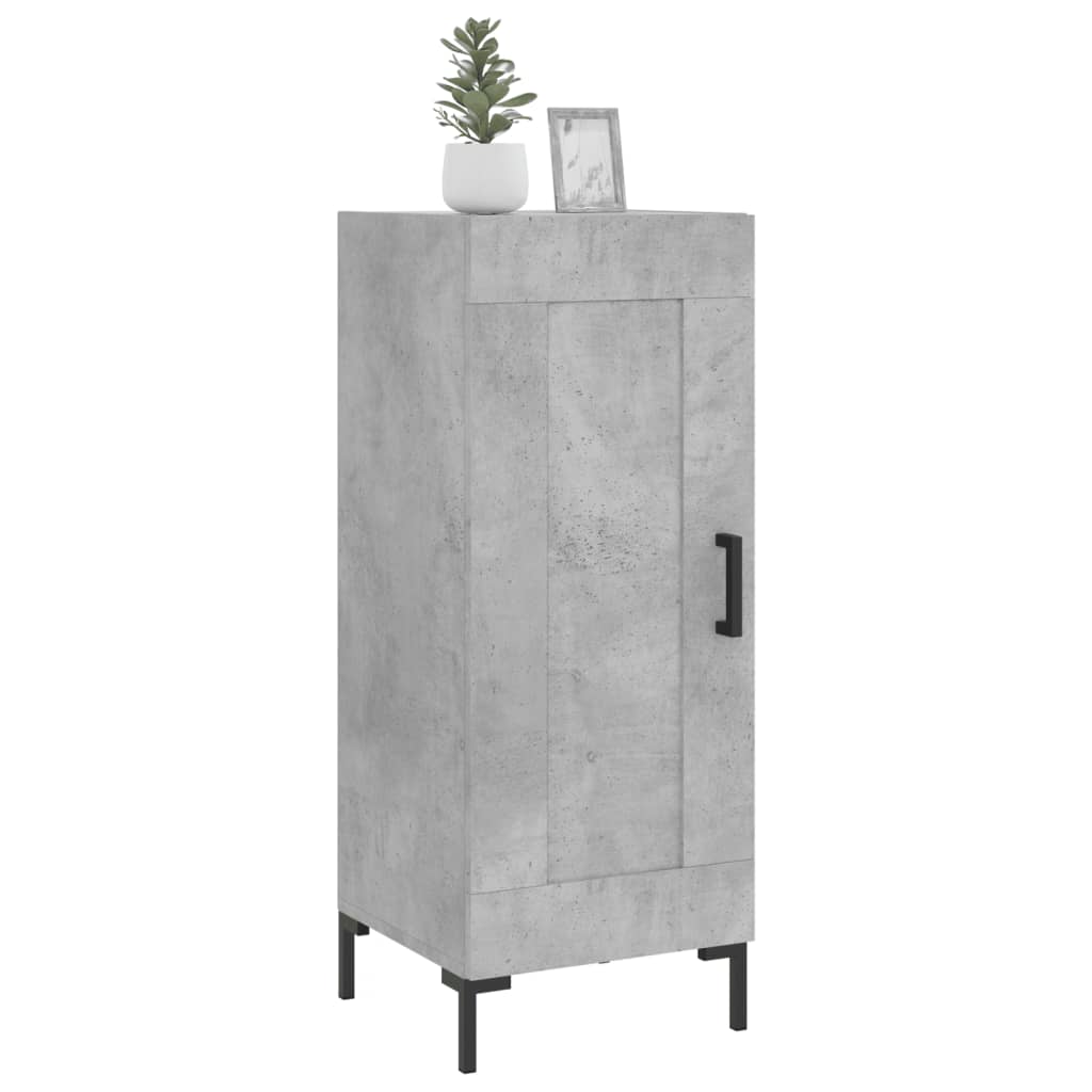 Dressoir 34,5x34x90 cm bewerkt hout betongrijs is nu te koop bij PeponiXL, paradijselijk wonen!