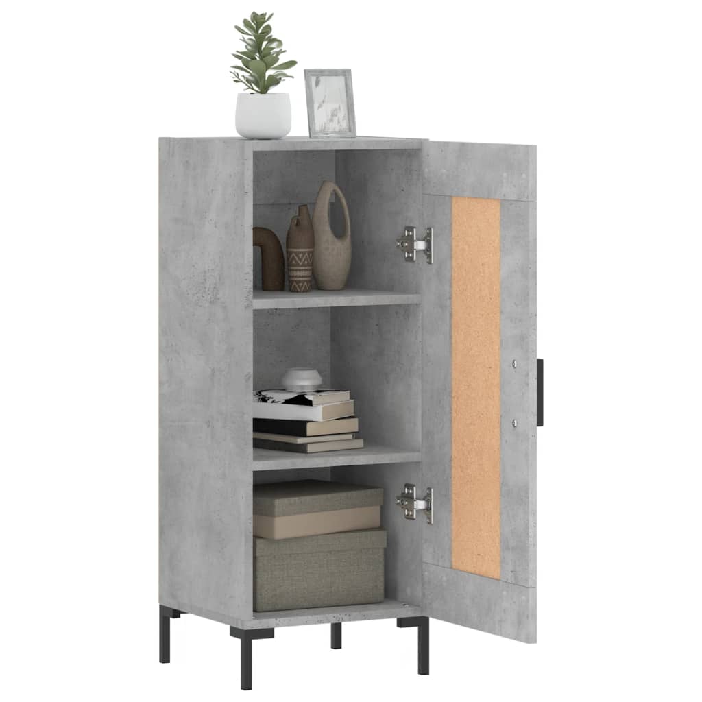 Dressoir 34,5x34x90 cm bewerkt hout betongrijs is nu te koop bij PeponiXL, paradijselijk wonen!