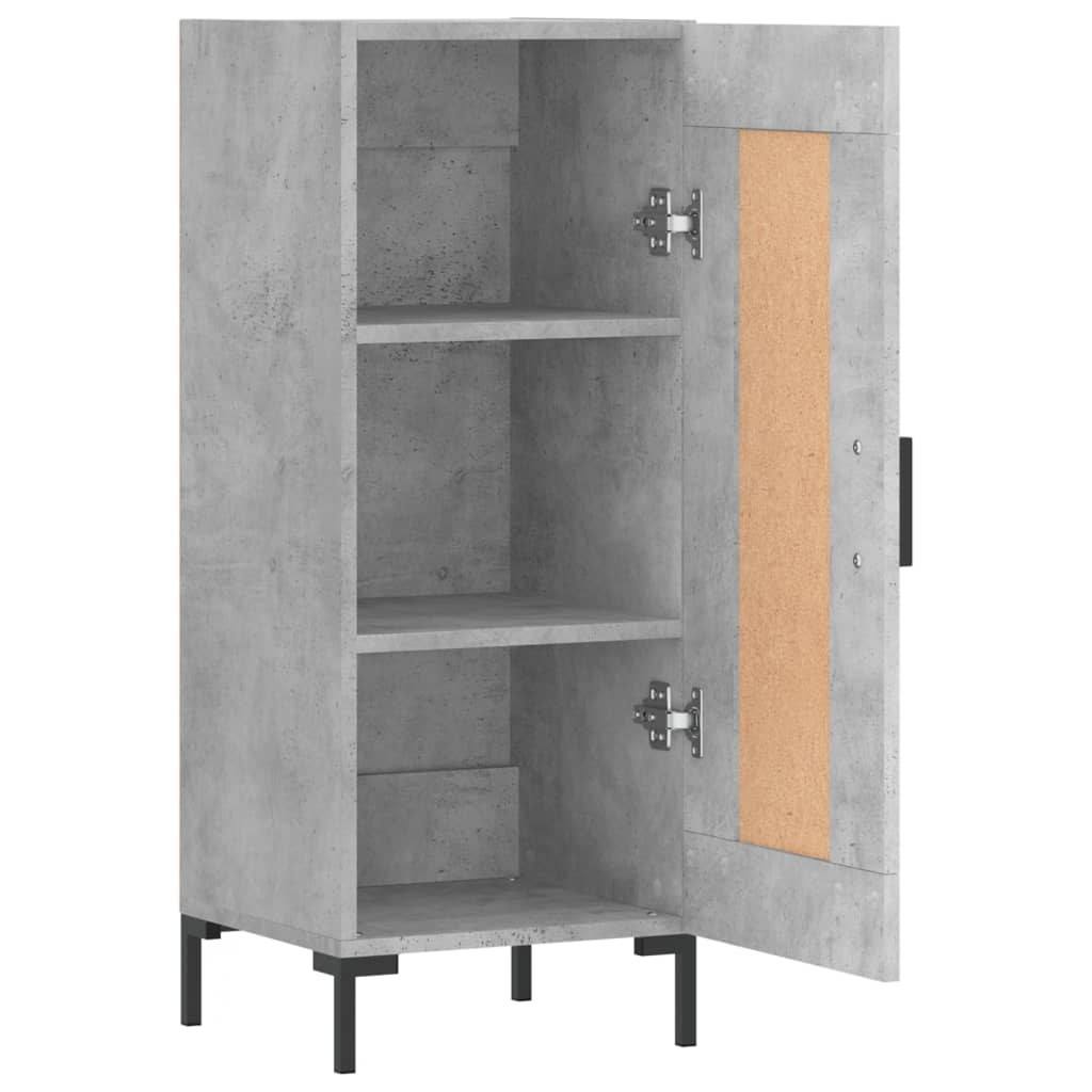 Dressoir 34,5x34x90 cm bewerkt hout betongrijs is nu te koop bij PeponiXL, paradijselijk wonen!