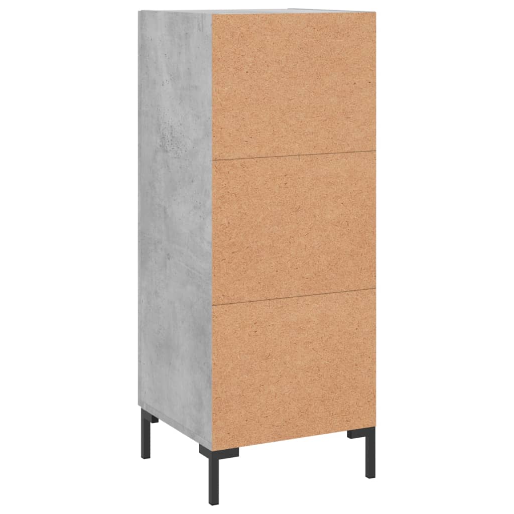 Dressoir 34,5x34x90 cm bewerkt hout betongrijs is nu te koop bij PeponiXL, paradijselijk wonen!