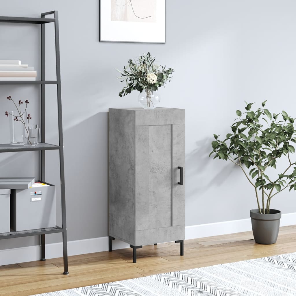 Dressoir 34,5x34x90 cm bewerkt hout betongrijs is nu te koop bij PeponiXL, paradijselijk wonen!