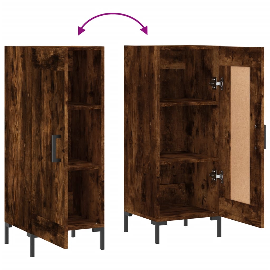 Dressoir 34,5x34x90 cm bewerkt hout gerookt eiken is nu te koop bij PeponiXL, paradijselijk wonen!