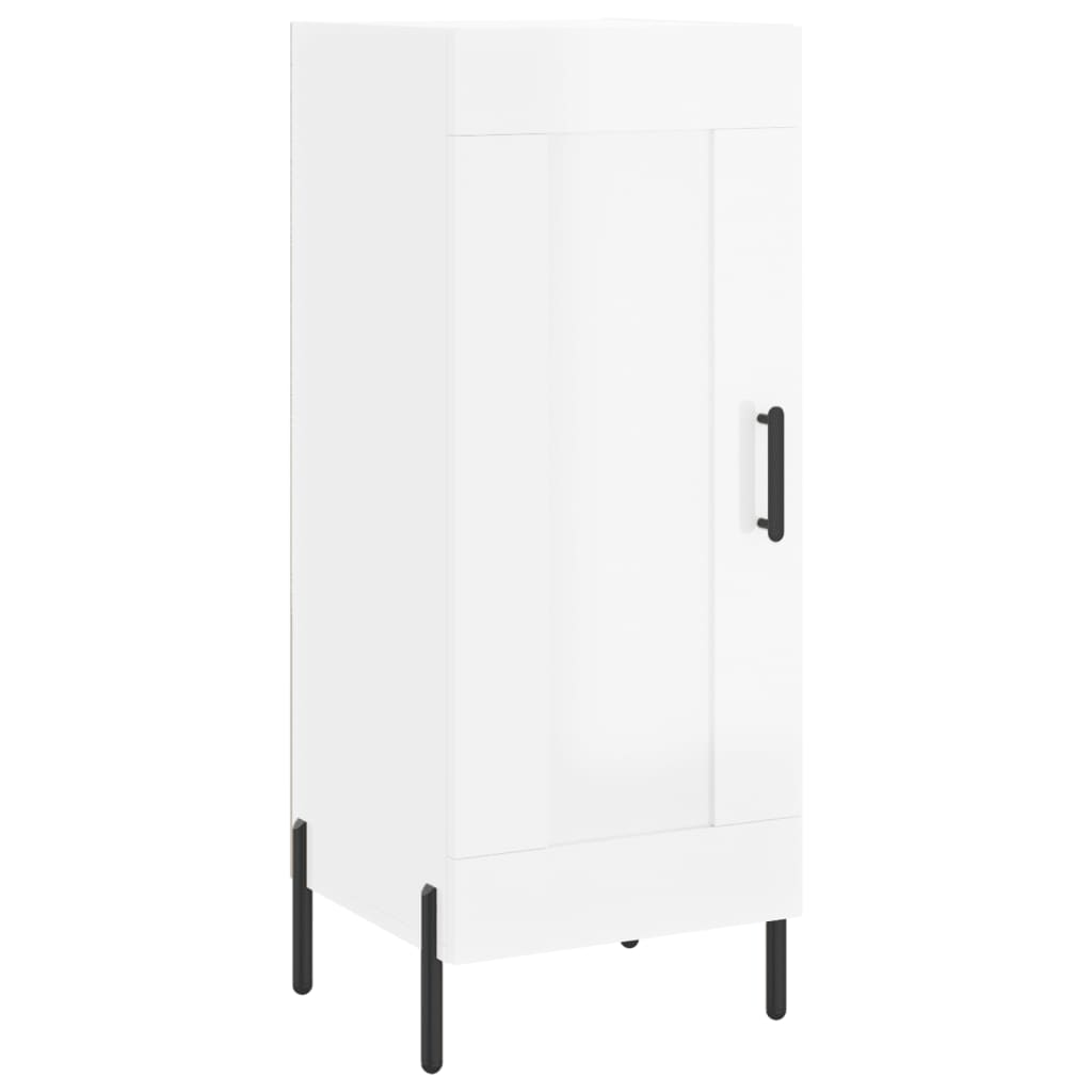 Dressoir 34,5x34x90 cm bewerkt hout hoogglans wit is nu te koop bij PeponiXL, paradijselijk wonen!