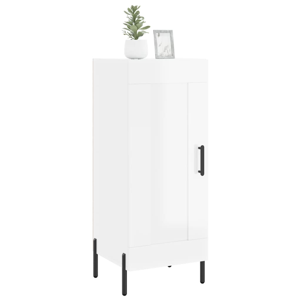 Dressoir 34,5x34x90 cm bewerkt hout hoogglans wit is nu te koop bij PeponiXL, paradijselijk wonen!