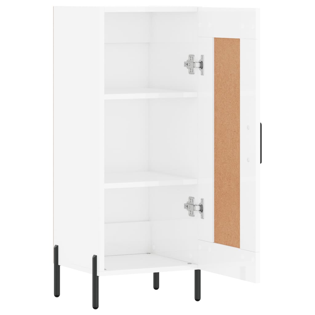 Dressoir 34,5x34x90 cm bewerkt hout hoogglans wit is nu te koop bij PeponiXL, paradijselijk wonen!