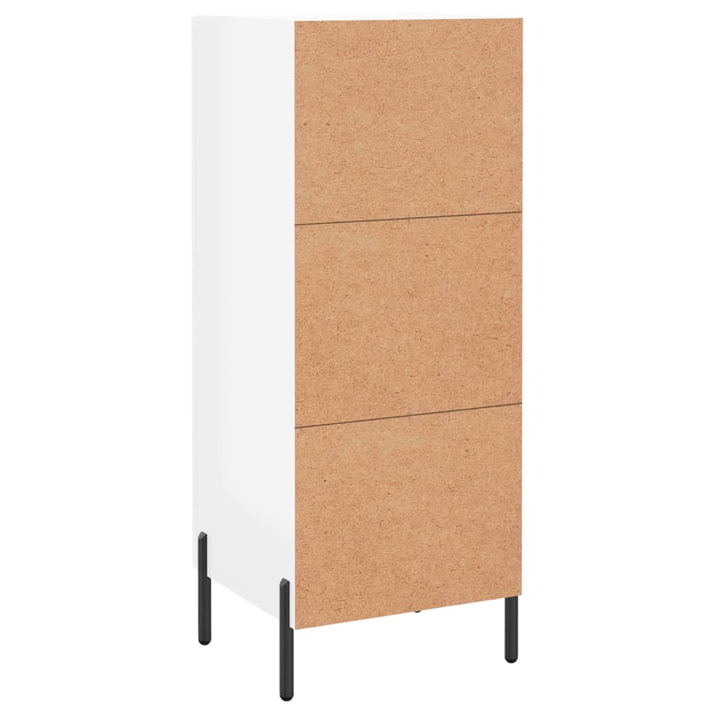 Dressoir 34,5x34x90 cm bewerkt hout hoogglans wit is nu te koop bij PeponiXL, paradijselijk wonen!