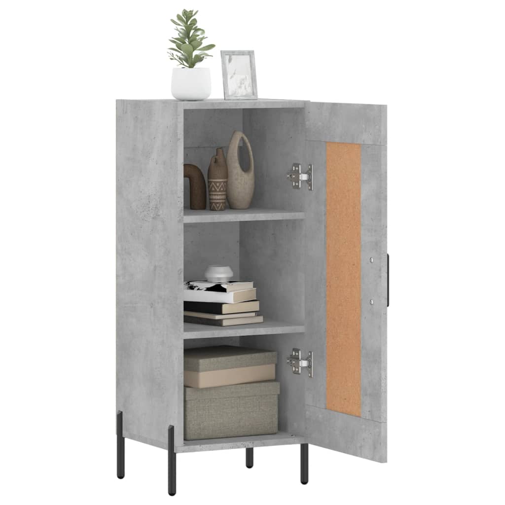 Dressoir 34,5x34x90 cm bewerkt hout betongrijs is nu te koop bij PeponiXL, paradijselijk wonen!