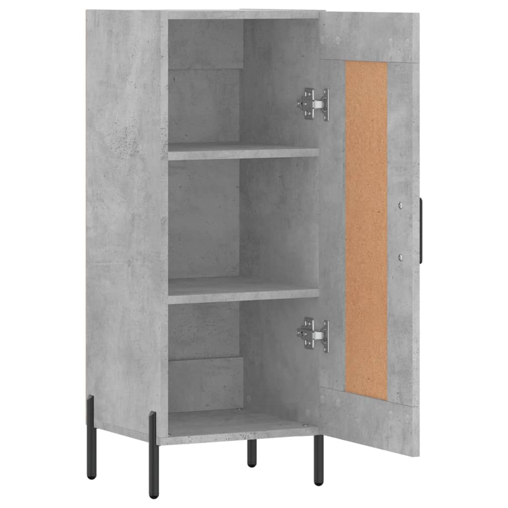 Dressoir 34,5x34x90 cm bewerkt hout betongrijs is nu te koop bij PeponiXL, paradijselijk wonen!