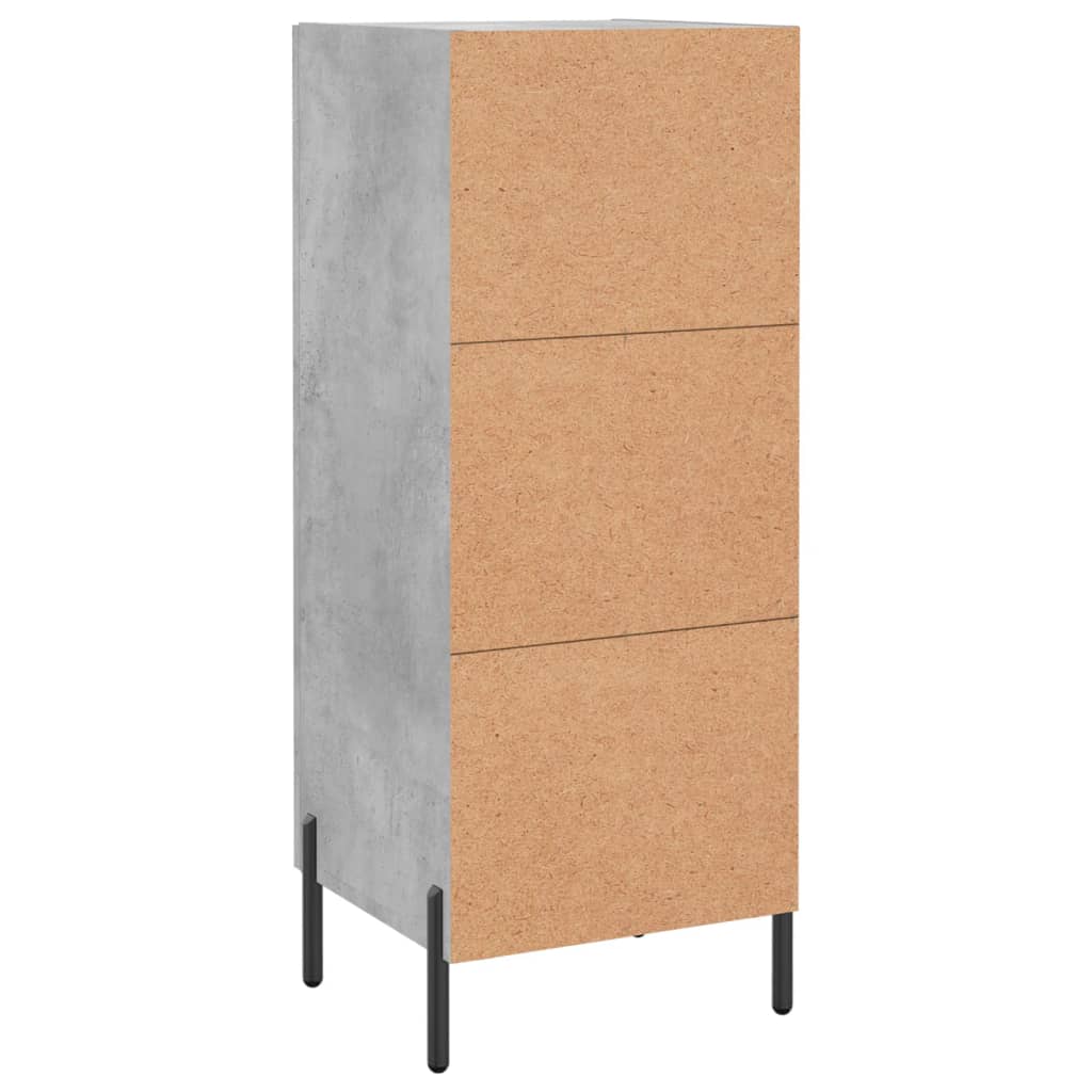 Dressoir 34,5x34x90 cm bewerkt hout betongrijs is nu te koop bij PeponiXL, paradijselijk wonen!