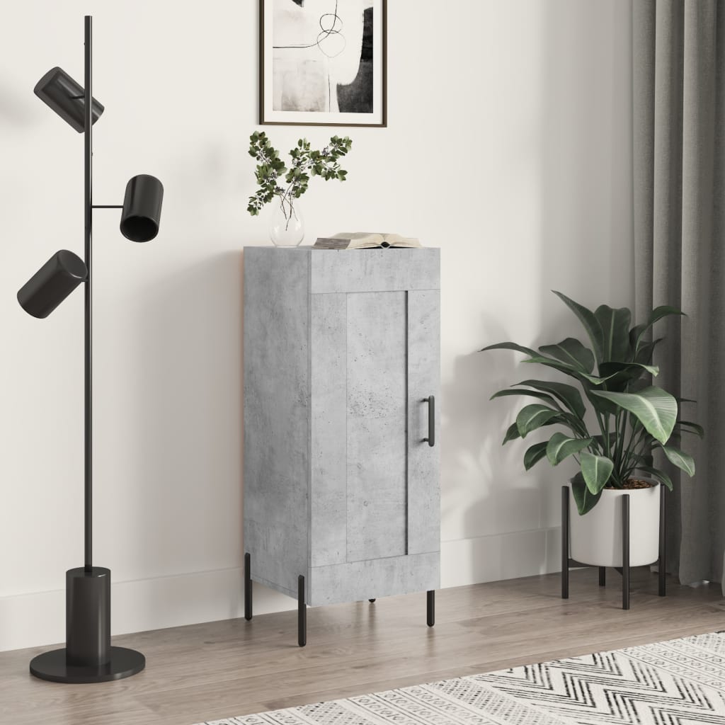 Dressoir 34,5x34x90 cm bewerkt hout betongrijs is nu te koop bij PeponiXL, paradijselijk wonen!