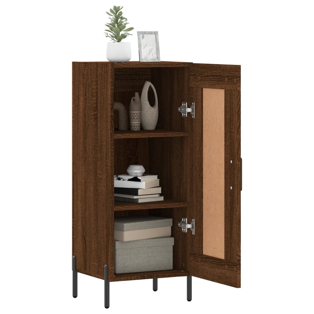 Dressoir 34,5x34x90 cm bewerkt hout bruin eikenkleur is nu te koop bij PeponiXL, paradijselijk wonen!