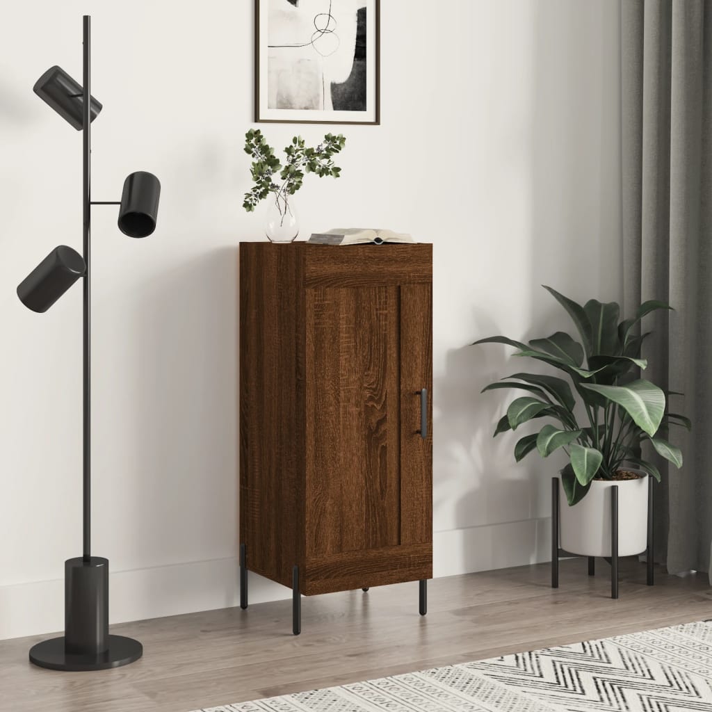 Dressoir 34,5x34x90 cm bewerkt hout bruin eikenkleur is nu te koop bij PeponiXL, paradijselijk wonen!