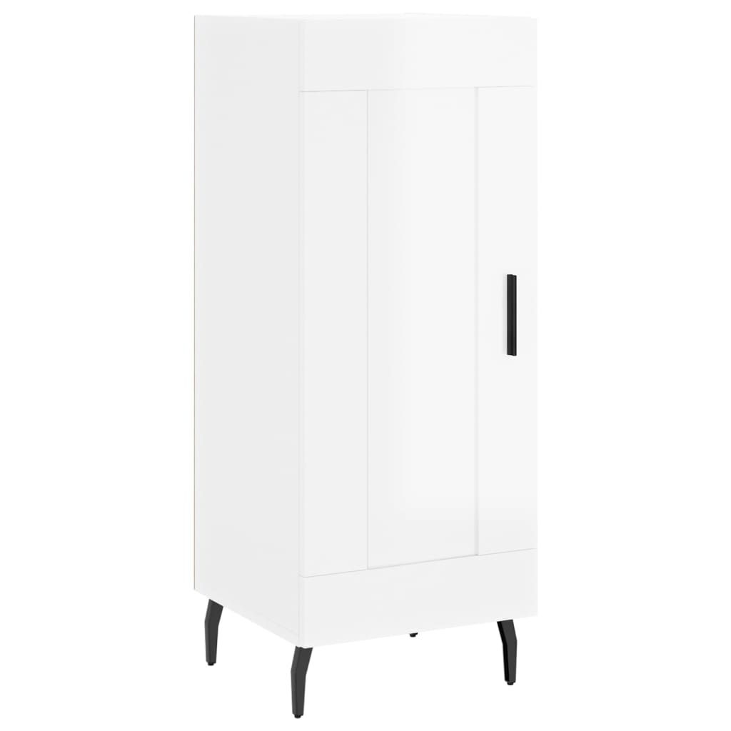 Dressoir 34,5x34x90 cm bewerkt hout hoogglans wit is nu te koop bij PeponiXL, paradijselijk wonen!