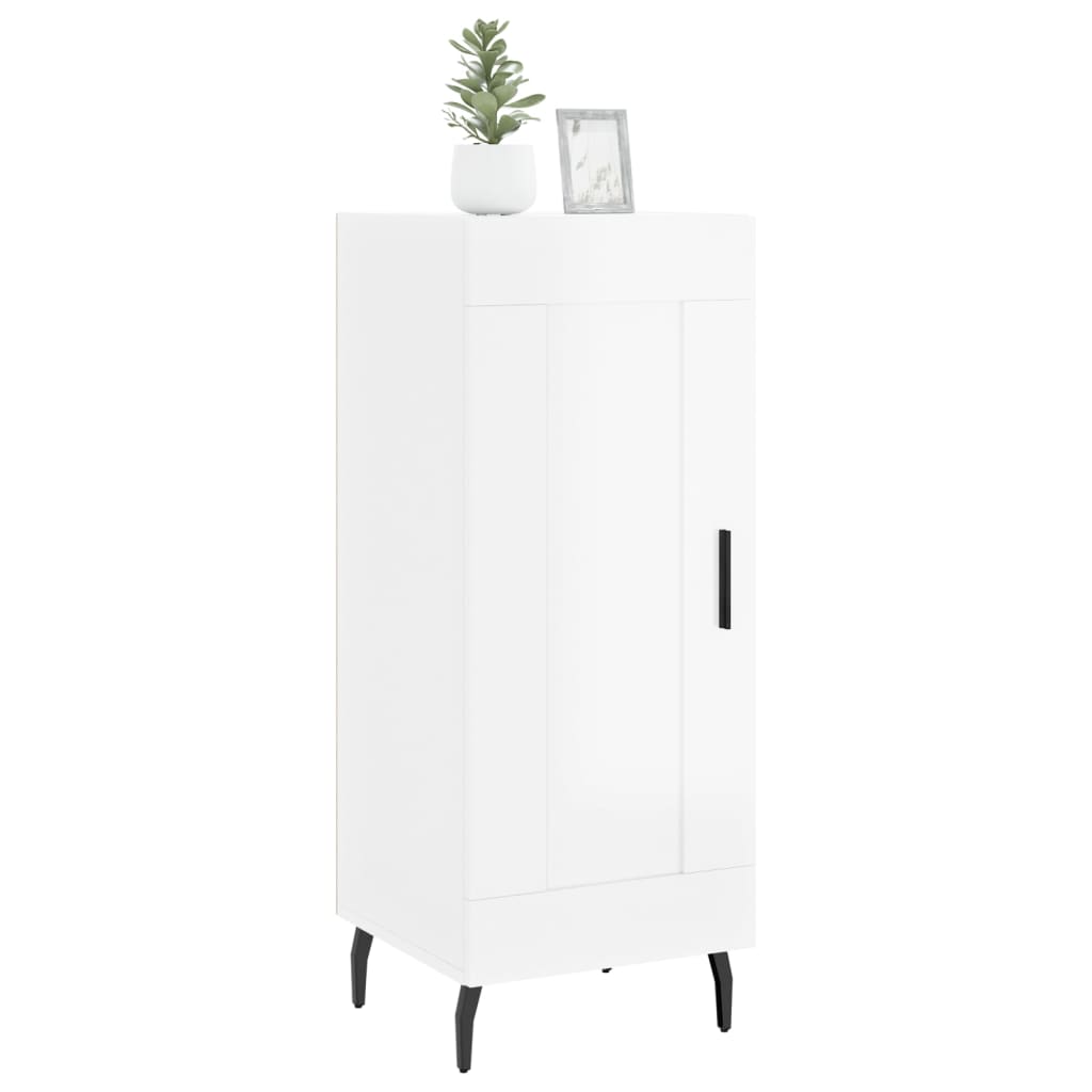 Dressoir 34,5x34x90 cm bewerkt hout hoogglans wit is nu te koop bij PeponiXL, paradijselijk wonen!